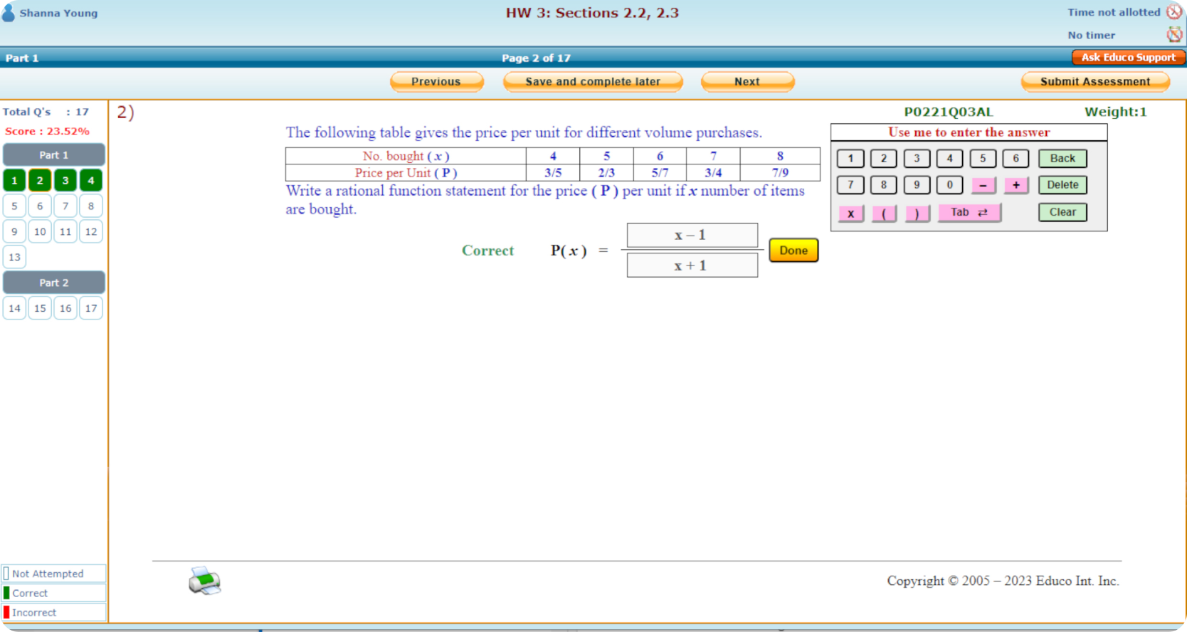 Assessments and Evaluation